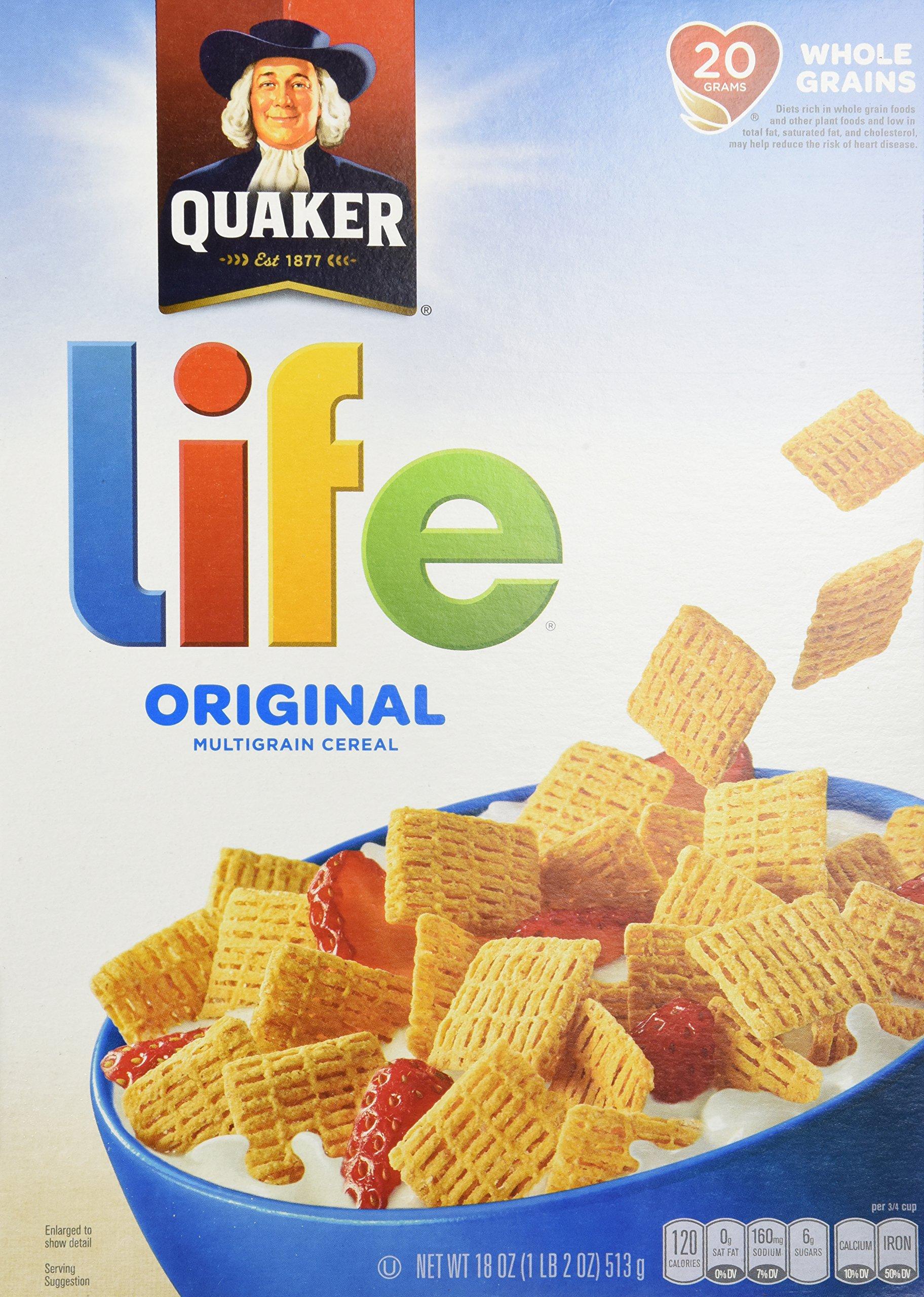 Quaker Quaker, Life Cereal, Original Multigrain, 18oz Box (Pack of 4)