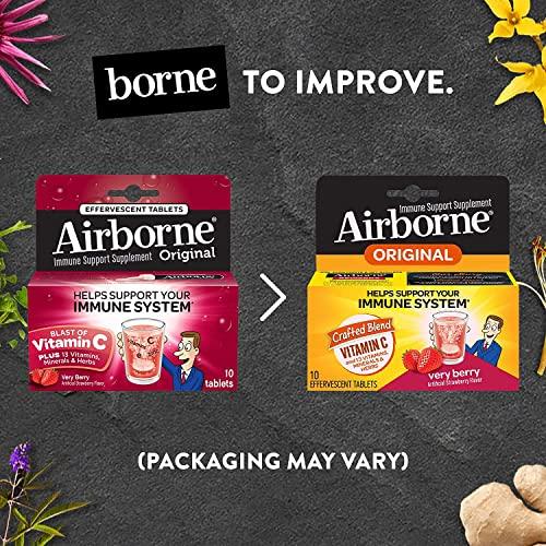 Airborne Airborne Very Berry Effervescent Tablets, 10 count - 1000mg of Vitamin C - Immune Support Supplement