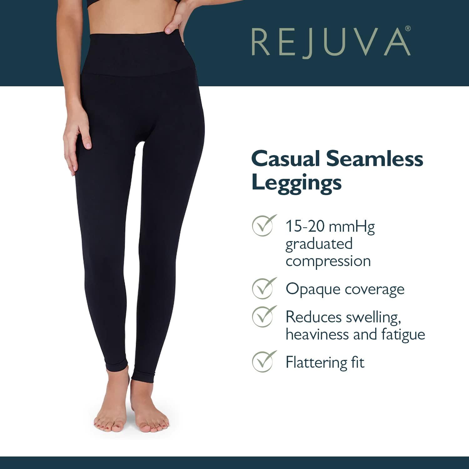 Rejuva Rejuva Womens 15-20 mmHg Graduated Compression Seamless Leggings