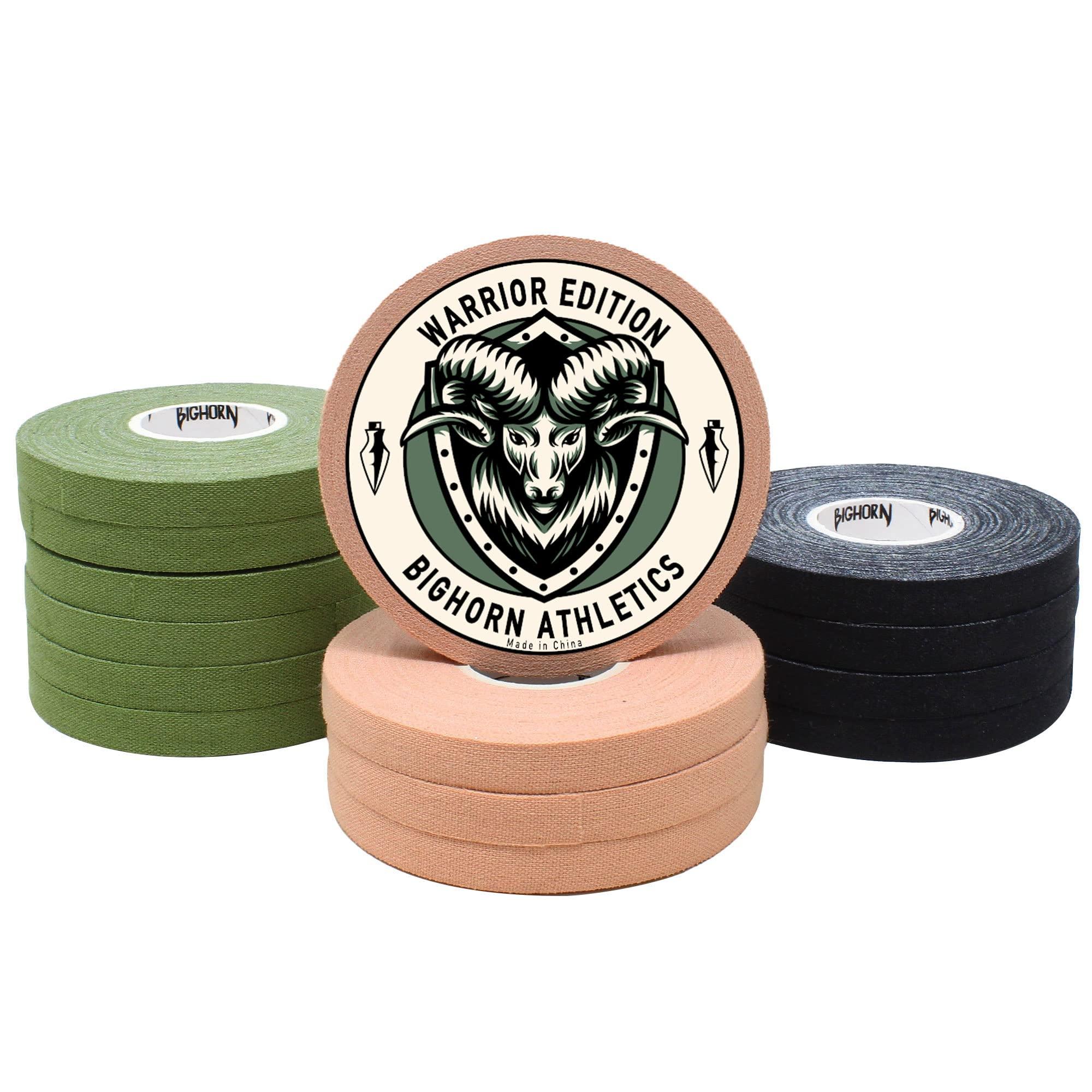 Bighorn Athletics Bighorn Athletics Jiu Jitsu Finger Tape | Athletic Sports Tape for Injuries & Support: BJJ, Judo, MMA, Rock Climbing, Volleyball, Crossfit, Hands & Toes | 0.3-Inch x 45-feet, 8-Rolls, Military Green