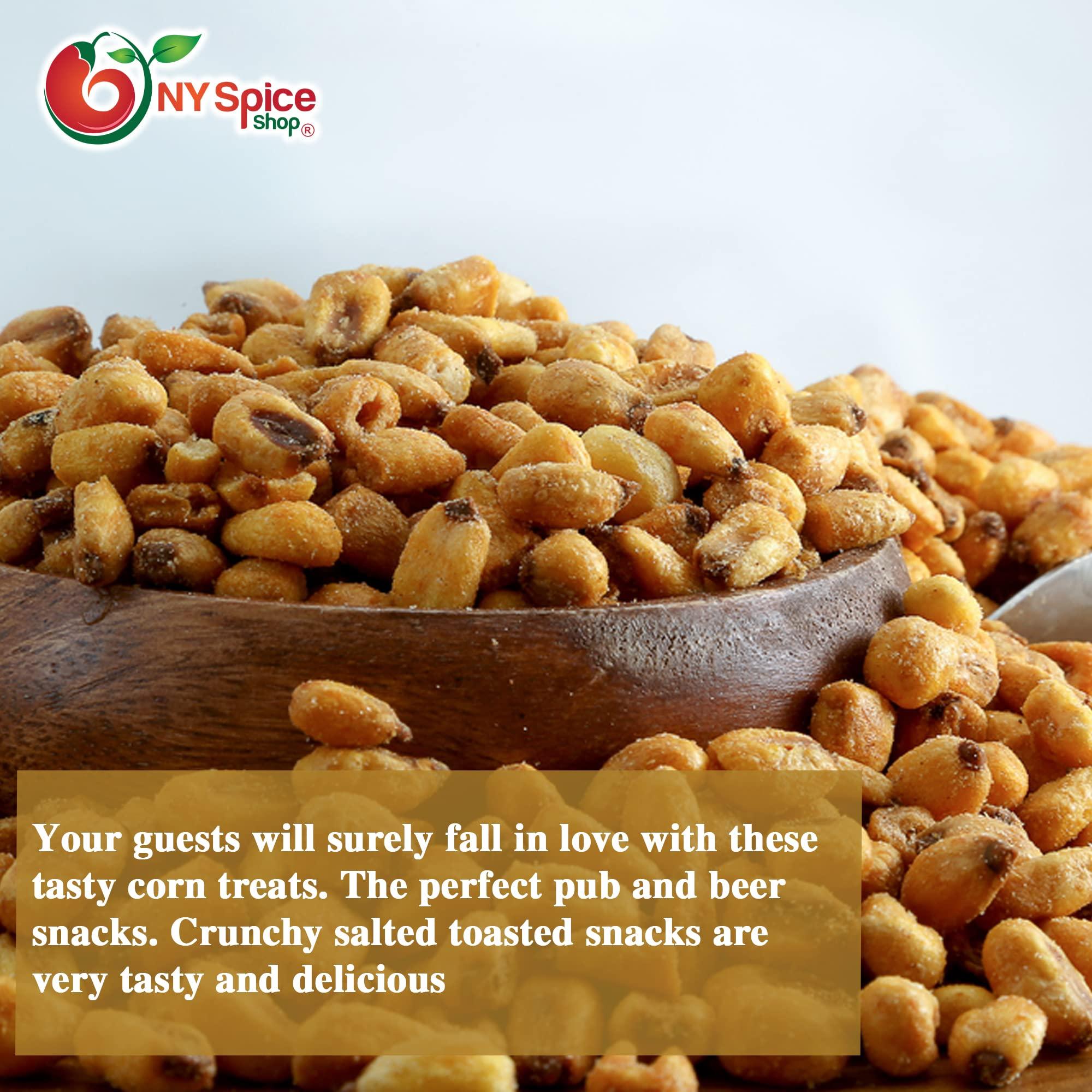 NY SPICE SHOP NY Spice Shop Roasted Corn Salted - 1 Pound Toasted Salted Corn Nuggets Trail Mix Nuts Healthy Snacks Bulk