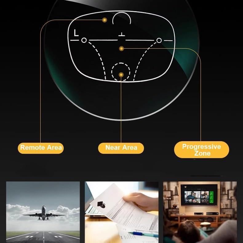 Generic Progressive Multifocal Reading Glasses for Women, Trendy Pattern Print Frames Glasses, Blue Light Blocking Readers (Color : Brown, Size : 1.0x)