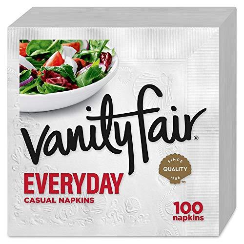 Vanity Fair Vanity Fair Everyday Casual Paper Napkins, Classic White, 100 Count (Pack of 12)