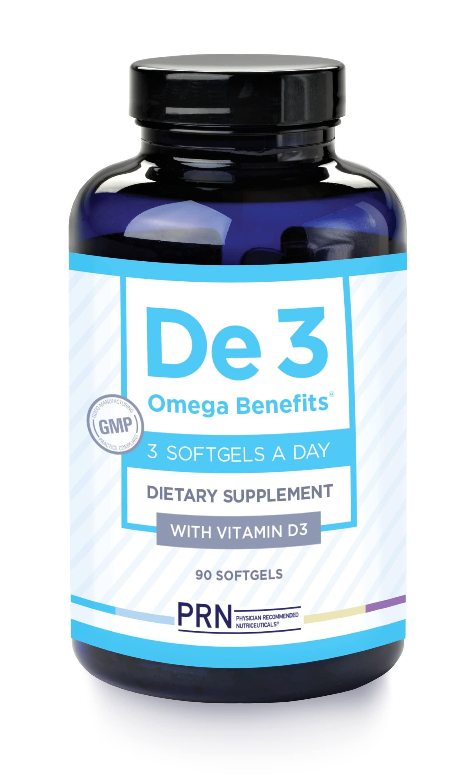 PRN Physician Recommended Nutriceuticals PRN De3 Dry Eye Omega 3 Fish Oil Support for Dry Eyes - 2240mg EPA & DHA in Triglyceride Formula New & Improved-Burpless-1 serving, 1-month supply