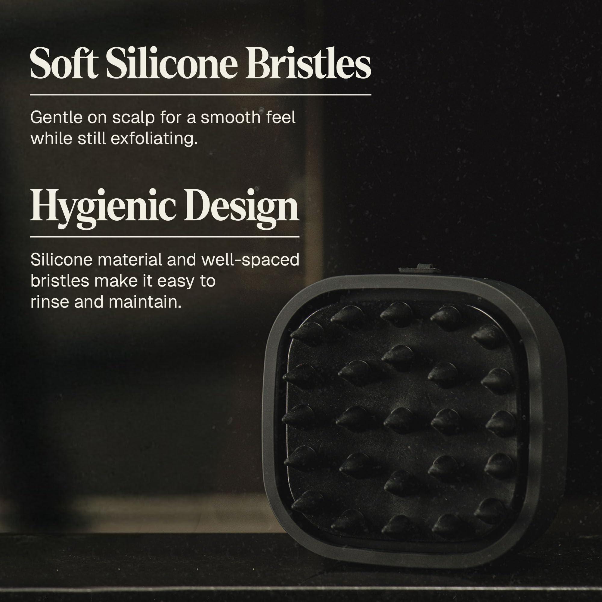 Black Wolf Black Wolf Sonic Scalp Scrubber - Electric Hair & Scalp Massager Brush with 3-Speed Oscillation - Rechargeable Shower Brush & Head Scrubber with Soft Silicone Bristles for Deep Clean & Exfoliation