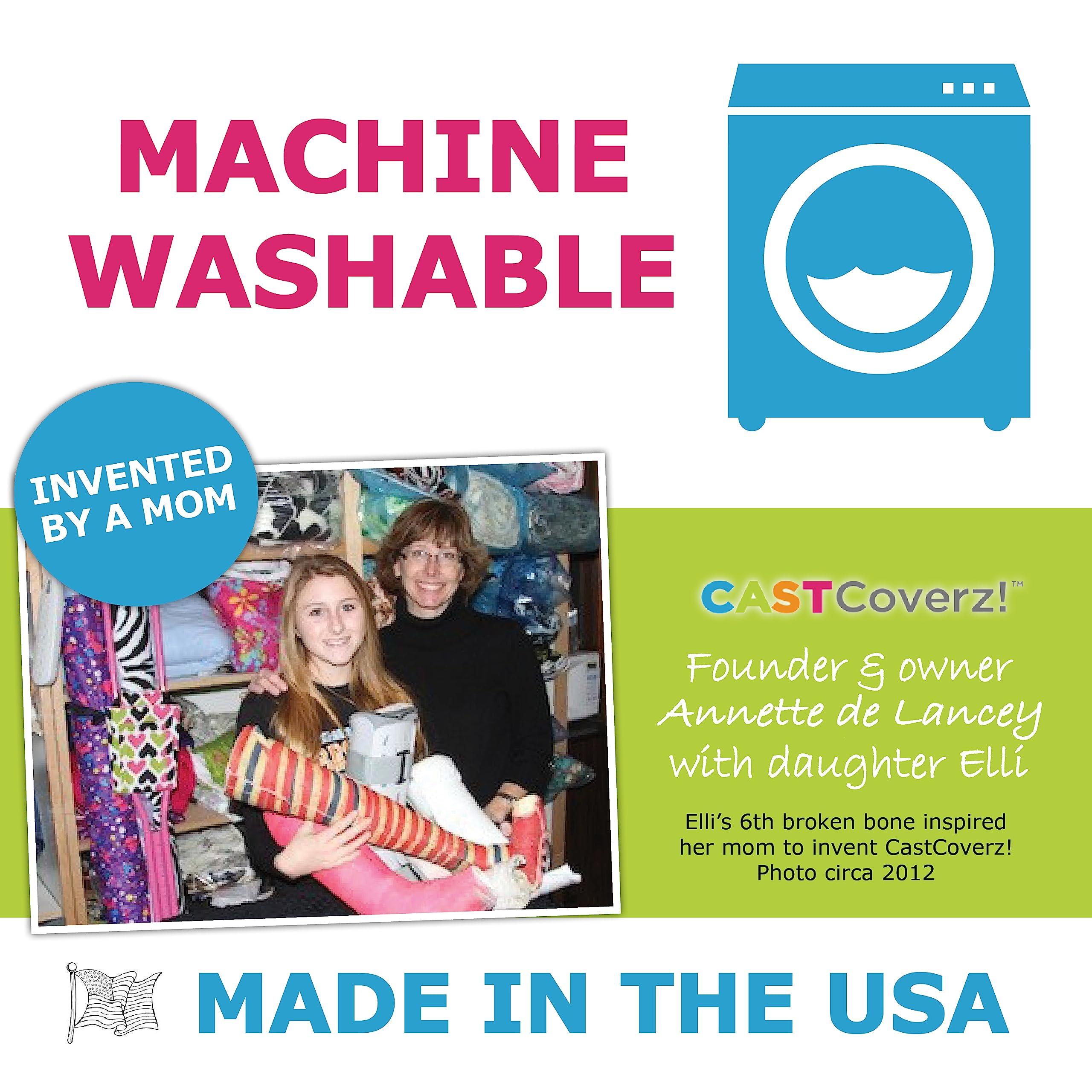 CastCoverz! CastCoverz! Designer Arm Cast Cover - Black - Small Short: 7" Length X 7" Circumference - Removable and Washable - Made in USA