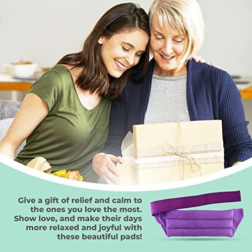 MY HEATING PAD Microwavable Heating Pads for Lower Back and Menstrual Cramps - Moist Microwave Heating Pads for Muscles and Joints - Natural Microwave Hot Packs Heat Pads for Lower Back Pain - 2 Packs Purple