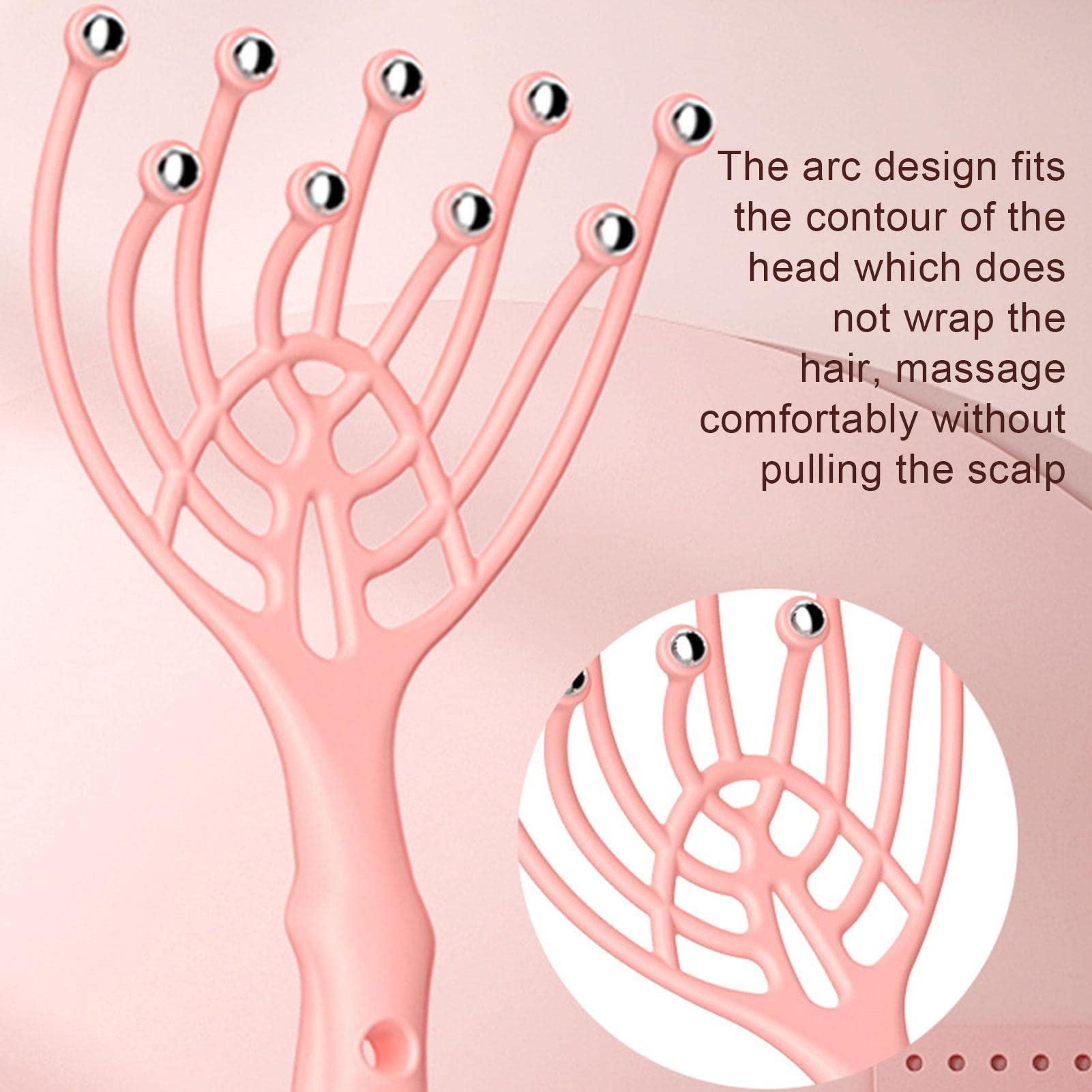 XGZ XGZ Scalp Massager, Head Massager Scalp Stress Relax,Protable Hand Held SPA Head Massager,Nine Claws Head Massager Steel Ball Scalp Roller