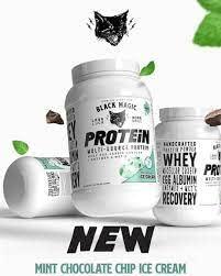 Black Magic Supply Black Magic Multi-Source Protein - Mint Chocolate Ice Cream - Pre Workout and Post Workout - 2LB - 24g Protein - 25 Servings