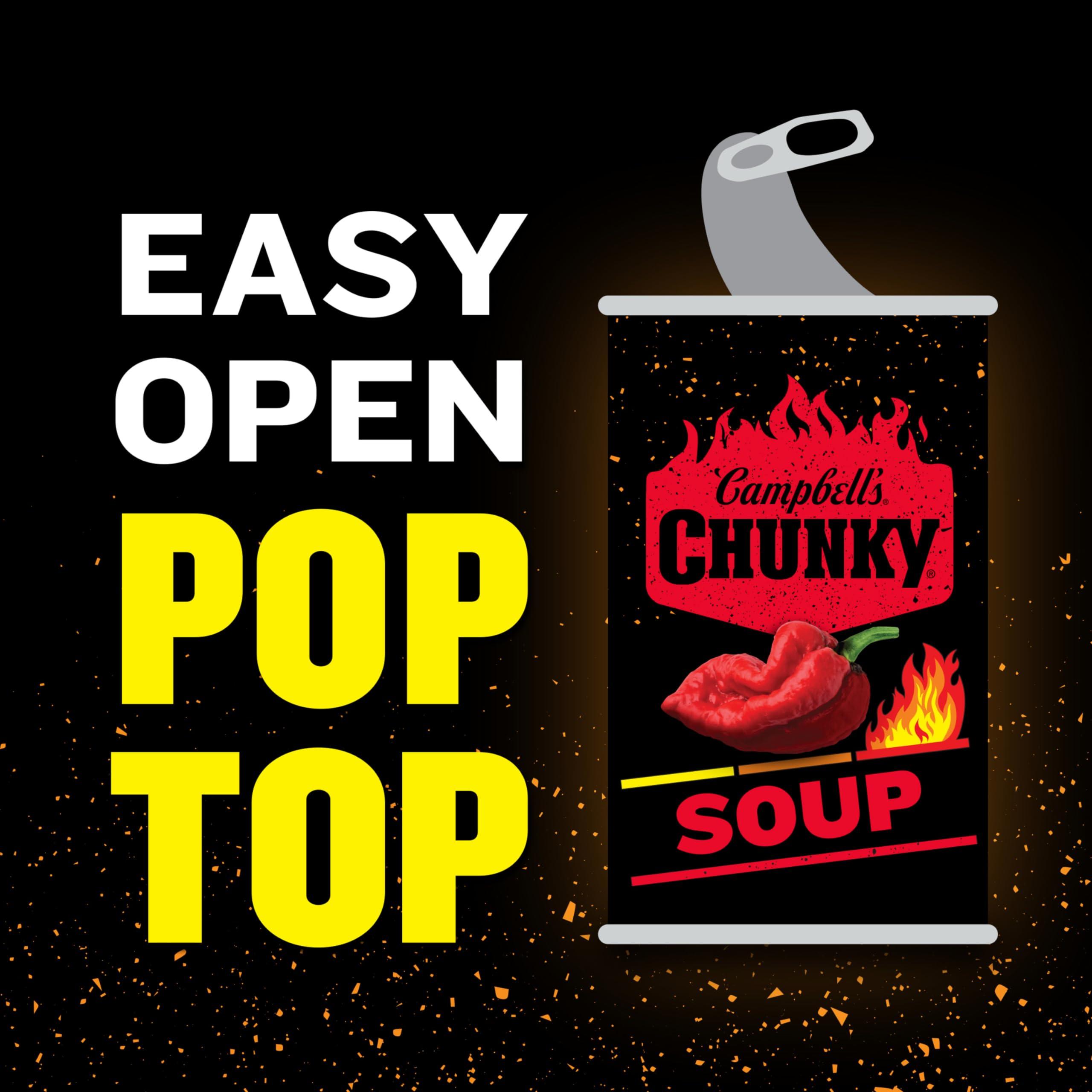 Campbell\'s Campbells Chunky Soup, Ghost Pepper Chicken Noodle Soup, 18.6 oz Can (Pack of 2)