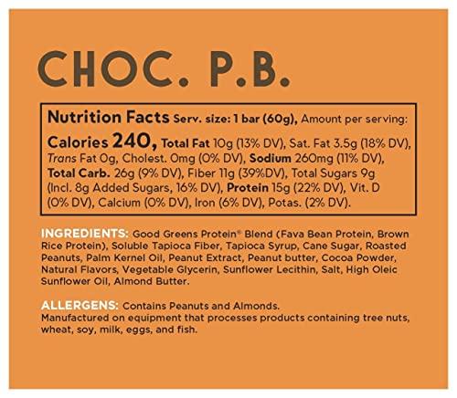 good! good! Snacks Vegan Protein Bars Bundle, Chocolate Peanut Butter & Cookie Dough (24 Bars) Gluten-Free, Plant Based, Low Sugar, High Protein Meal Replacement, Healthy Snacks for Energy, 15g Protein