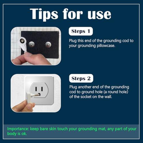 LDDJIOD Grounding Sheet for Sleeping, Grounding Mat for Bed with Silver Thread, Grounding Sheet Conductive Grounding for Pain Relieving (60\" * 80\")