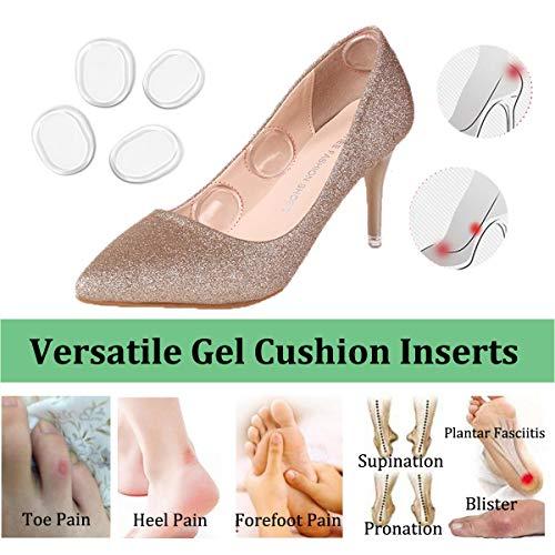 EACOZY Heel Grips, 8PCS Heel Inserts, 12PCS Shoe Inserts, Gel Heel Cushion Inserts for Women Men, Adhesive Shoe Pads for Loose Shoes, Heel Slipping, Rubbing