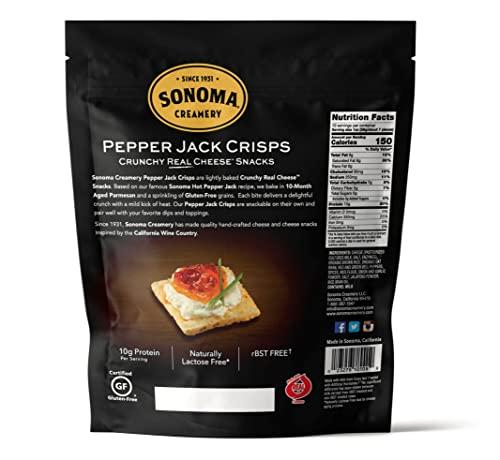 Sonoma Creamery Sonoma Creamery - Cheese Crisps, Pepper Jack, 10 Oz (1 Count) | Savory Snack | High Protein | Low Carb | Gluten Free | Keto-Friendly