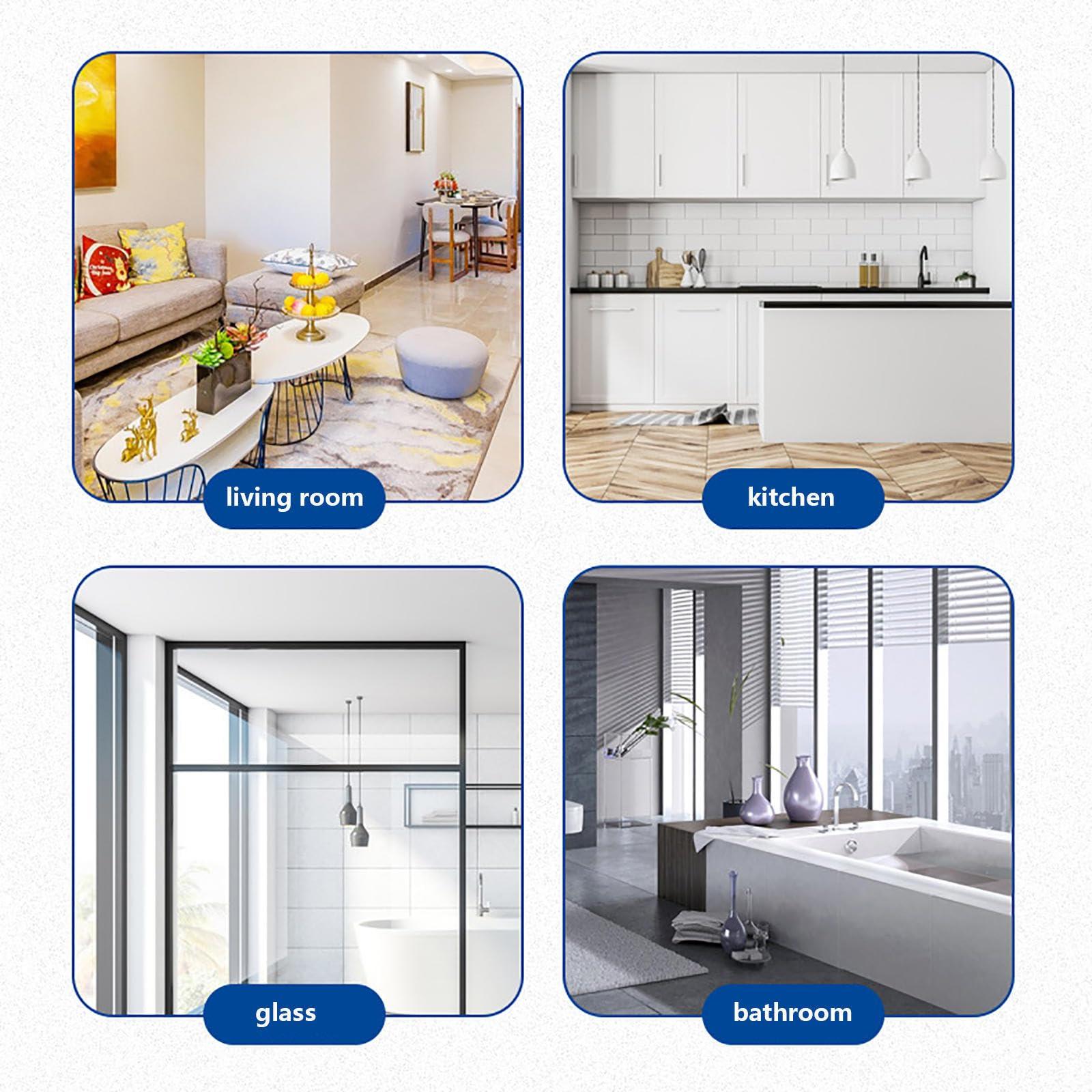 RRRYYYZZ RRRYYYZZ Floor Squeegee for Concrete Floor, with 51 Long Handle Squeegee Broom for Floor, Magic Broom Squeegee Cleans Glass,Fine Dust,Hair,Liquids