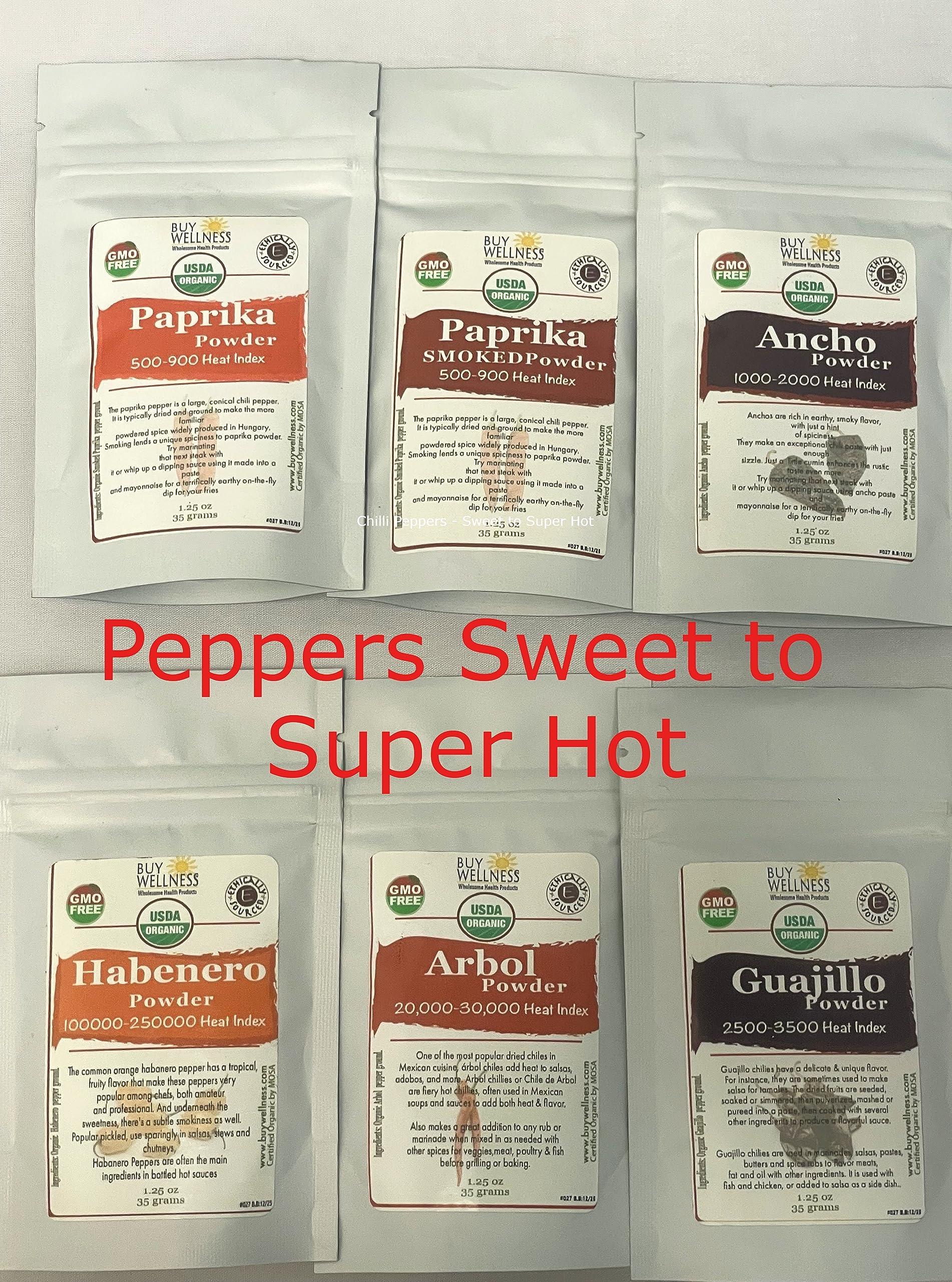 Buy Wellness Organic 6 Chilli Powder gift set Set Gourmet Curated USDA