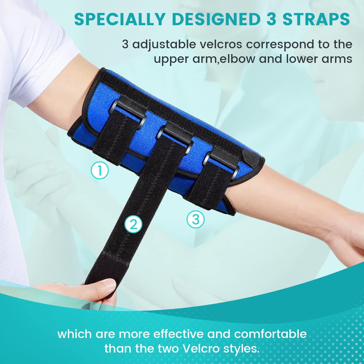 Sylong Elbow Brace for Ulnar Nerve Entrapment Cubital Tunnel Syndrome for Women and Men, Arm Splint Left & Right Elbow Support Immobiliser for Straighten Arms to prevent Elbow Bending While Sleeping - L/XL