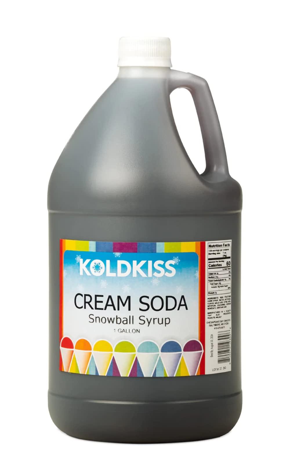 Koldkiss Koldkiss Shaved Ice and Snow Cone Flavored Syrups - One Gallon, 64 Snow cones Per Bottle - Watermelon Flavor