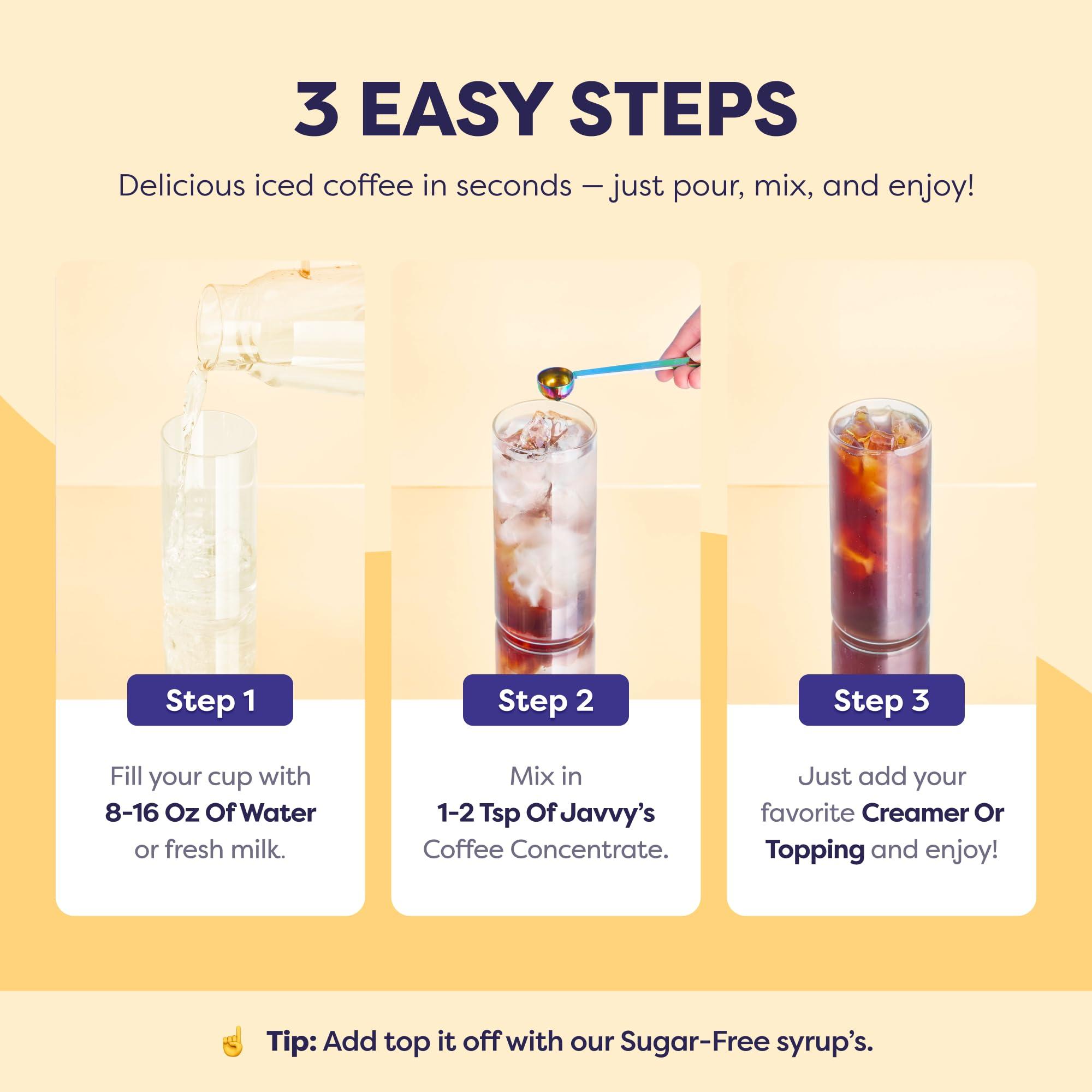 Javy Coffee Javy Coffee Concentrate - Cold Brew Coffee, Perfect for Instant Iced Coffee, Cold Brewed Coffee and Hot Coffee, 35 Servings - Original Decaf