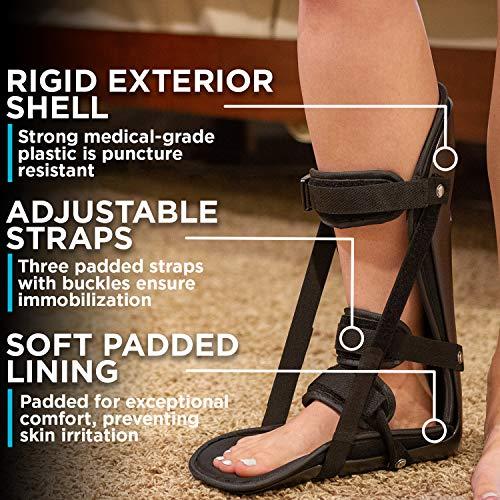 BraceAbility BraceAbility Sleeping Stretch Boot - Plantar Fasciitis Night Foot Splint Adjustable Achilles Tendonitis Brace for Fascia, Tendon and Calf Stretching, Heel and Bone Spur, Arch Pain Treatment (Medium)