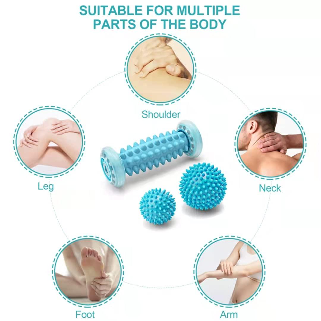 NEBULIZER MACHINE EACO Foot Massage Roller Spiky Ball for Plantar Fasciitis Relief, Trigger Point Muscle Roller in Different Degrees of Hardness for Foot Back Leg Hand PLA Relax