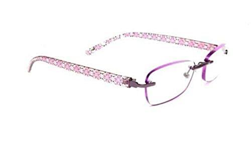 Foster Grant Foster Grant Magnivision Daniella Purple Oval Reaing Glasses with FREE CASE +3.25