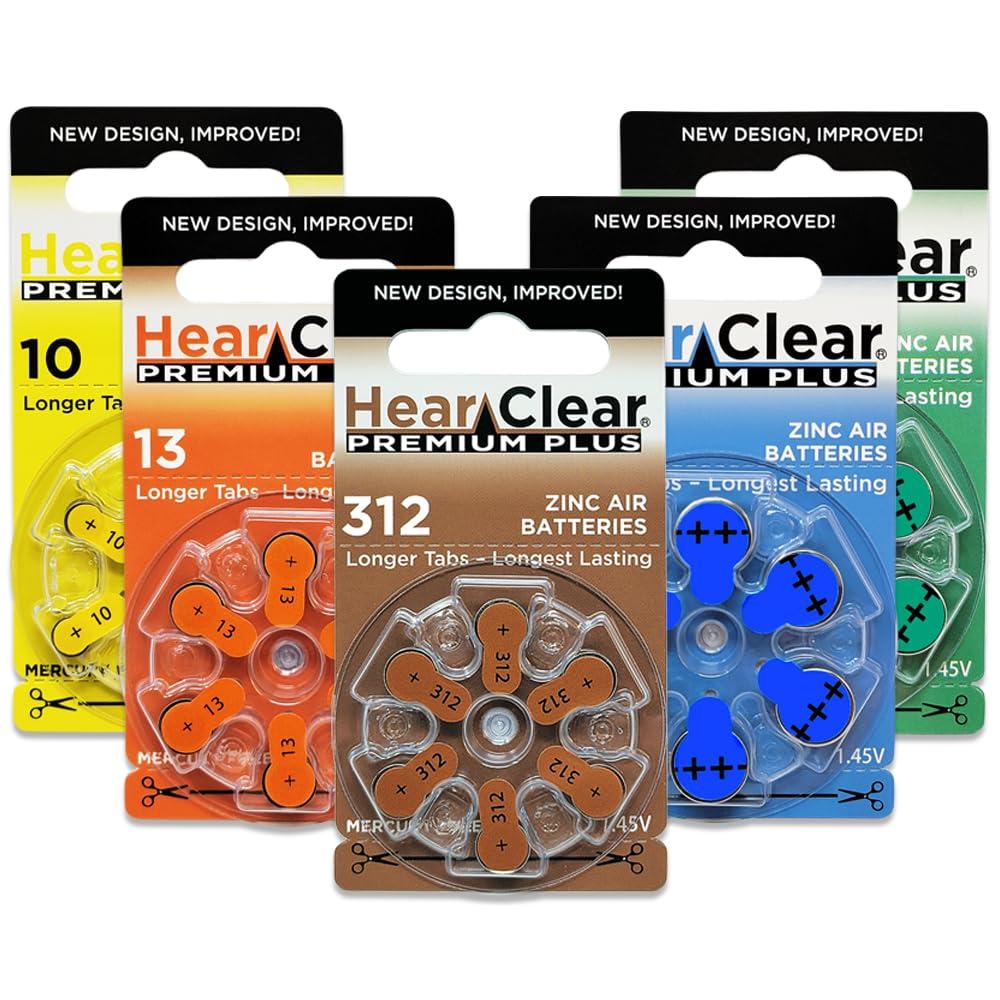 Hear Clear HearClear Size 312 PR41 Hearing Aid Batteries Brown Tab (30 Batteries)