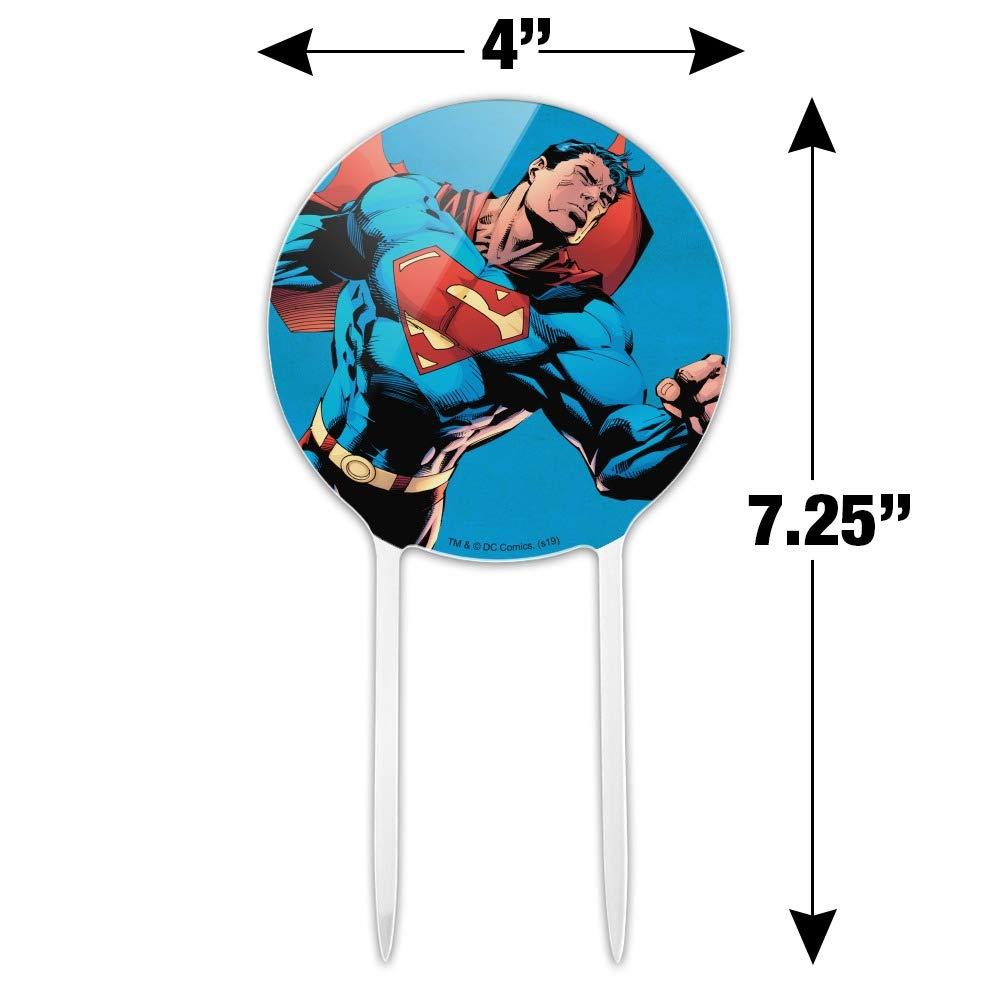 GRAPHICS & MORE Acrylic Superman Character Cake Topper Party Decoration for Wedding Anniversary Birthday Graduation