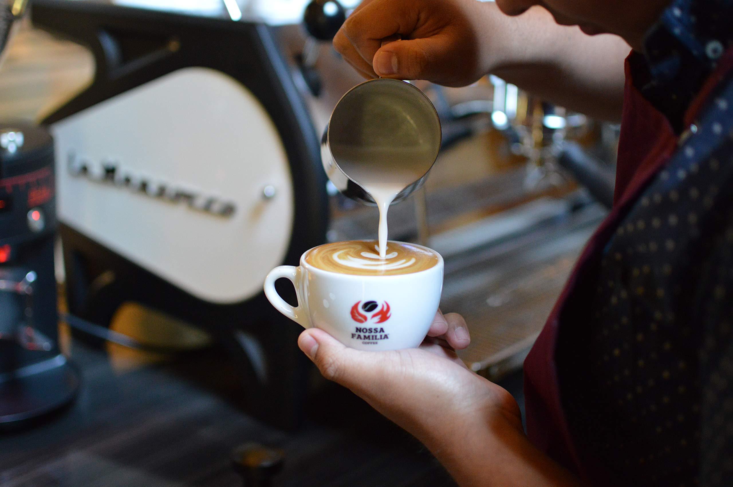 Nossa Familia Nossa Familia Italian Coffee - Medium-Dark Roast Low Acid - Fair Trade Ground Coffee Bean- Smooth Balanced and Low Bitterness - Roasted Whole Coffee- Sourced from Small Peruvian Farms - Delicia 12oz