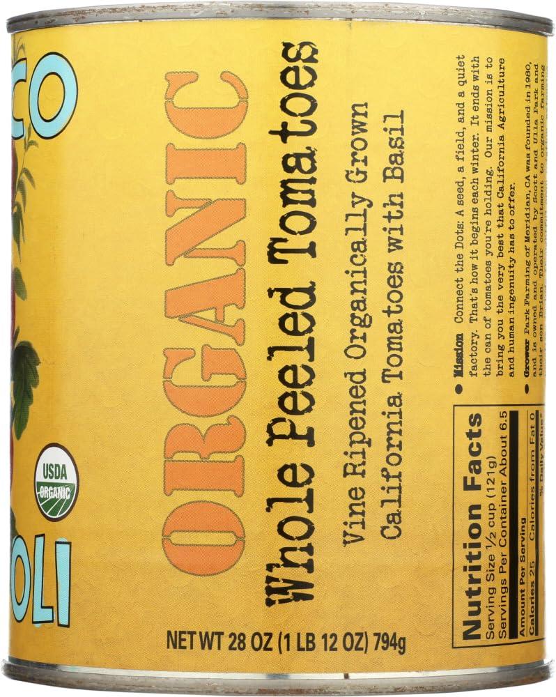 Bianco DiNapoli Bianco DiNapoli Organic Whole Peeled Tomatoes, 28 oz, 6 pack - 4 SET
