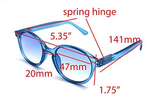 COLOR VIPER ColorViper Color Tinted Reader Reading glasses keep calm, creativity, cheerfulness, concentration (medium school boy transparent blue, 2.00)