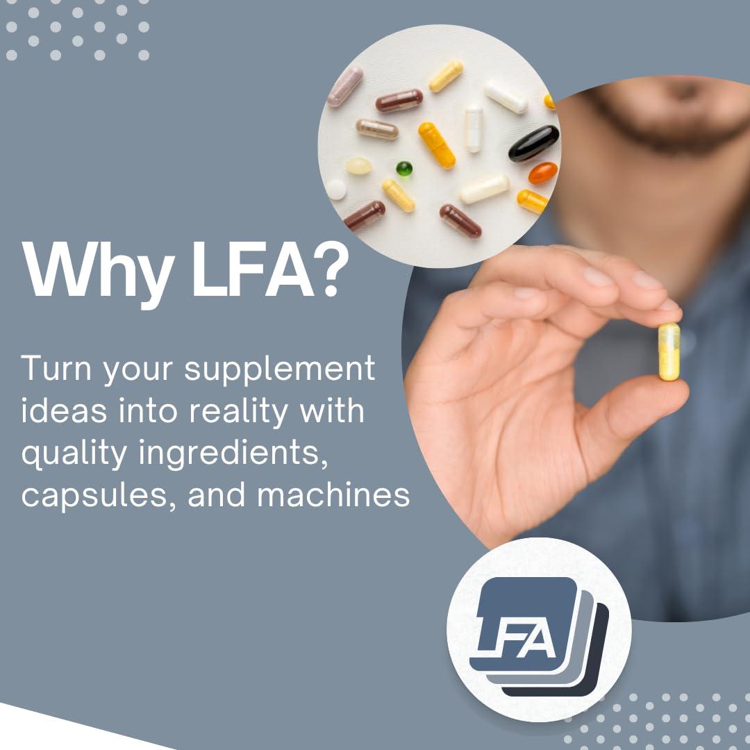 LFA Tablet Presses Empty 00 Capsules - Vegan HPMC - 10000 Count Box - Pill Capsules Empty Fits Capsule Filling Machine Tray - Joined Vegetarian Caps Easy Snap for DIY Powder Supplement Pills - Halal & Kosher