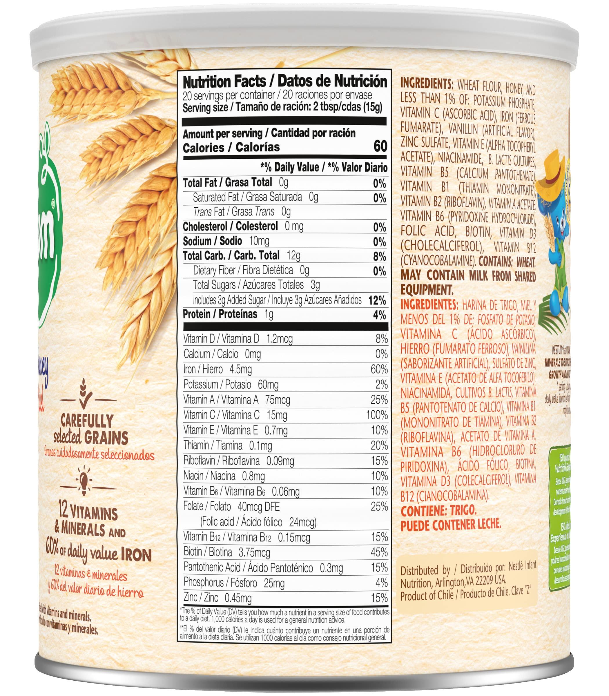 Gerber Nestle Nestum Cereal, Wheat and Honey, 10.5-Ounce Container (Pack of 6)