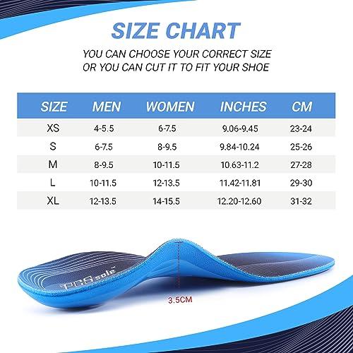 PCSsole PCSsole Plantar Fasciitis Orthotic Insoles-210+lbs Heavy Duty Arch Support Pain Relief Inserts for Flat Feet-High Arch-Heel Pain-Pronation-Metatarsal Support-Shock Absorption Women/Men(31-32cm)