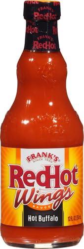 Frank\'s RedHot Frank\'s RedHot Hot Buffalo Wings Hot Sauce, 12 fl oz (Pack of 2)