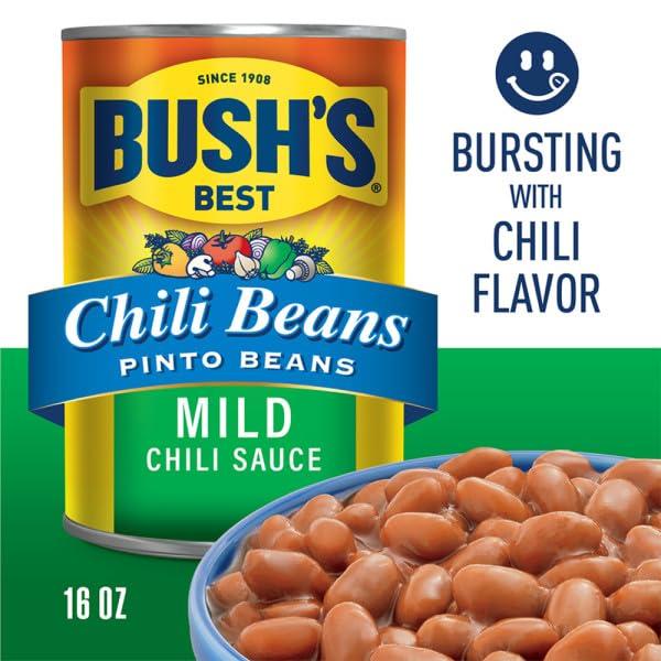 Bush's Best Bush\'s Best Mild Chili Beans - Pinto, 16 OZ (Pack of 3)
