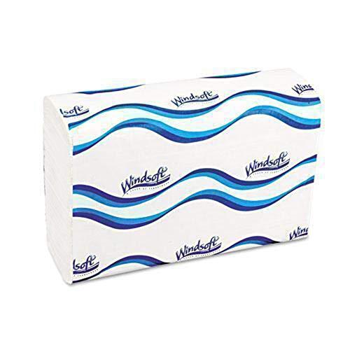 Windsoft Windsoft Embossed C-Fold 1-Ply Paper Towels - 200 Sheet per Pack / 12 Packs per Carton