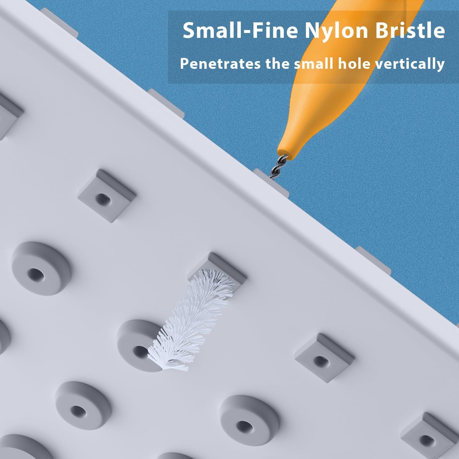 Lumkew Lumkew 30 Pcs Shower Head Cleaner Tool, Small Gaps Hole Anti-Clogging Shower Head Cleaning Brush, Showerhead Cleaner Picks Tiny Nozzle, Orange Blue