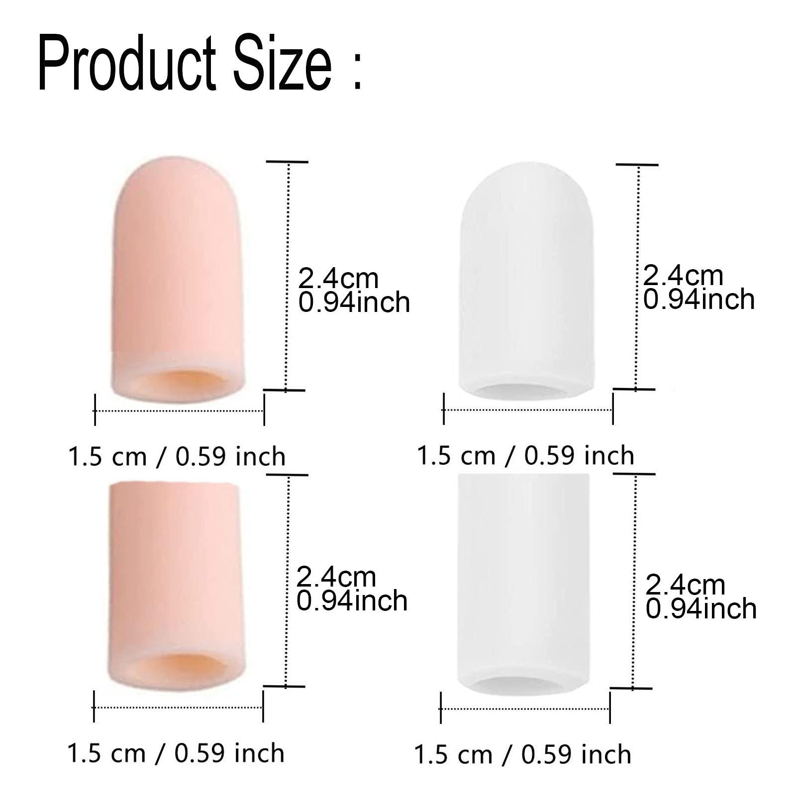 Reppkyh 24 Pack Gel Pinky Toe Protectors, Silicone Small Toe Caps, Gel Little Toe Sleeves For Corns, Little Toe Tubes, 2 Different Sytle Reduct Friction from Shoes Blisters, Calluses, Hammer Toes