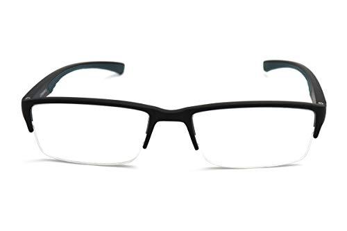 COLOR VIPER ColorViper 6904 SECOND GENERATION Semi-Rimless Flexie Reading Glasses NEW (A4 Dark Green, 2.50)