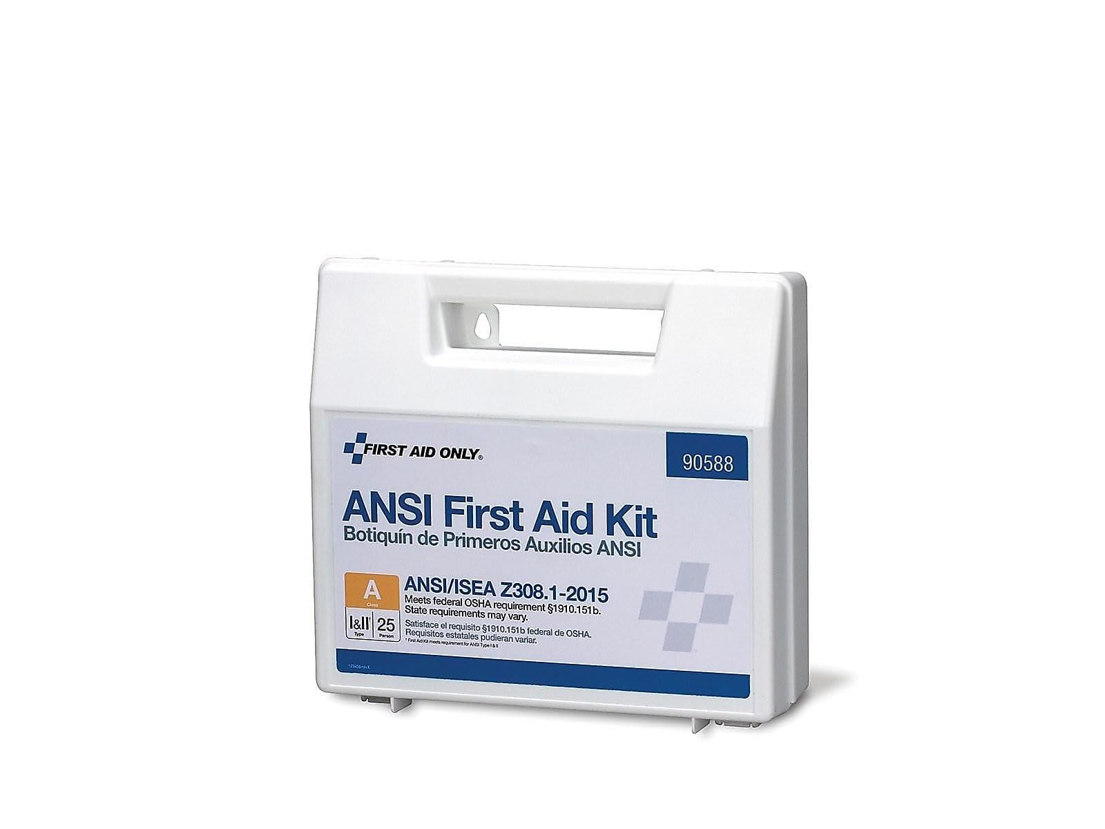 First Aid Only First Aid Only 90562 ANSI A 25-Person Emergency First Aid Kit for Office, Home, and Construction, 89 Pieces