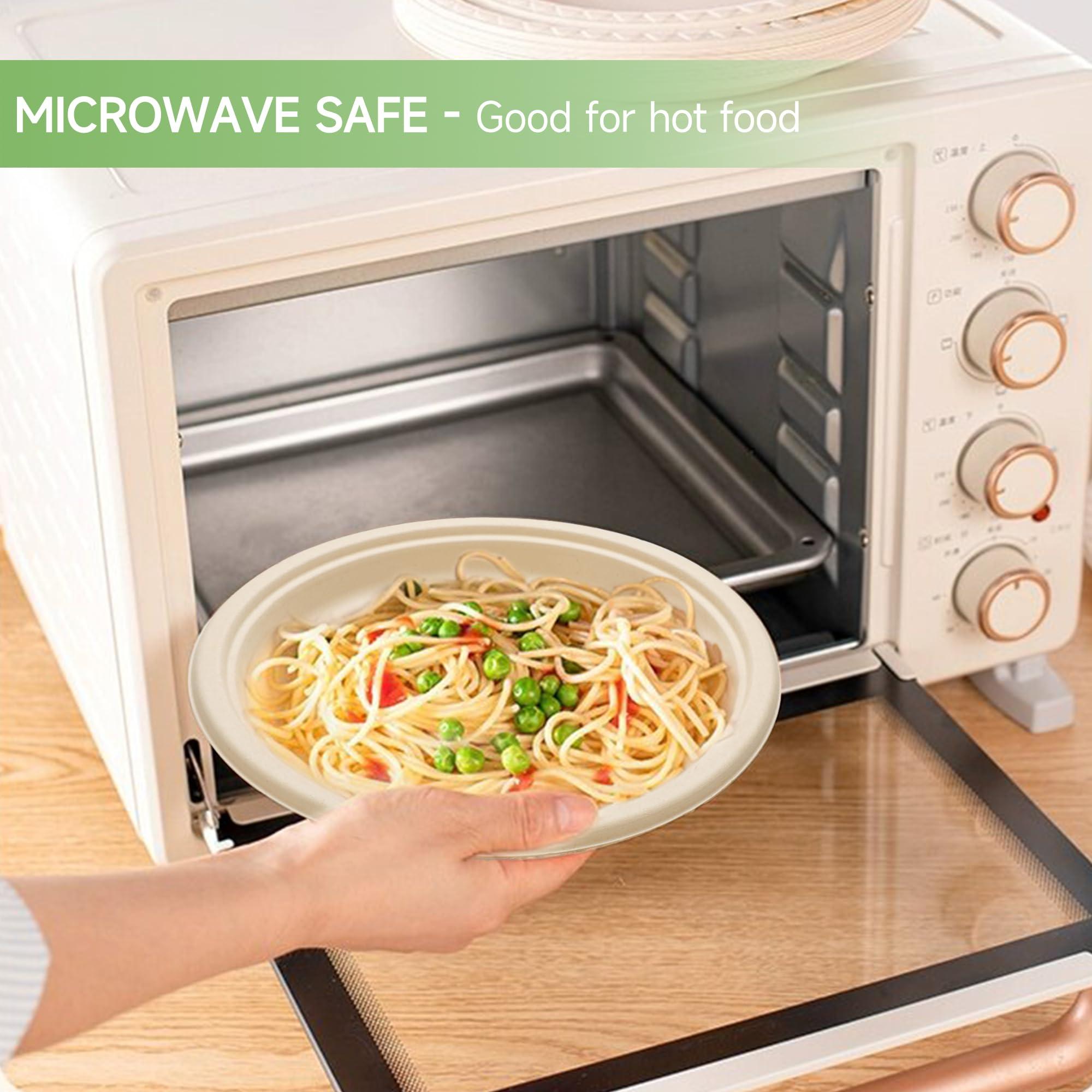 FRUTLE FRUTLE Paper Plates 10 Inch Heavy Duty - Disposable Paper Plates -Composable Large Paper Plates Bulk Eco-Friendly Unbleached-Everyday Use Parties Commercial Settings 100 Count