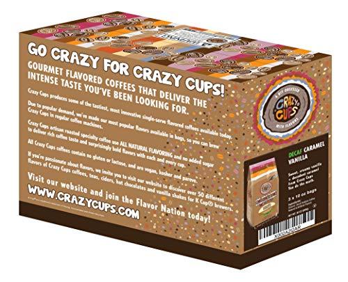 Crazy Cups Crazy Cups Decaf Flavored Ground Coffee, Caramel Vanilla, in 10 oz Bag, For Brewing Flavored Hot or Iced Decaf Coffee