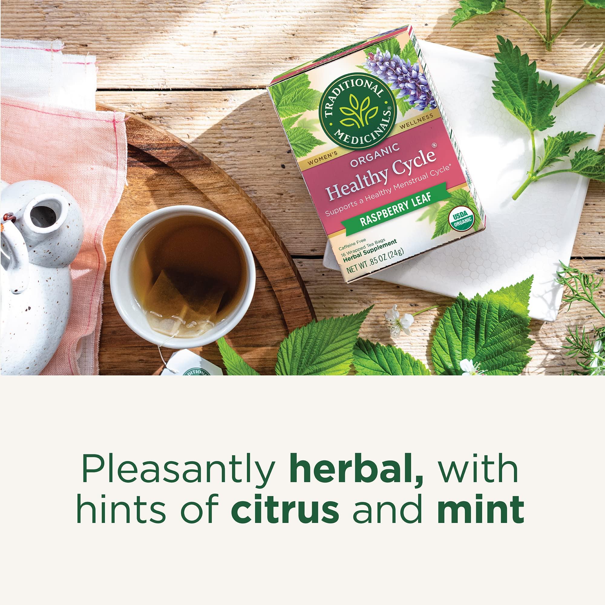 Traditional Medicinals Traditional Medicinals Tea, Organic Healthy Cycle, Supports Healthy Menstrual Cycles, 16 Tea Bags
