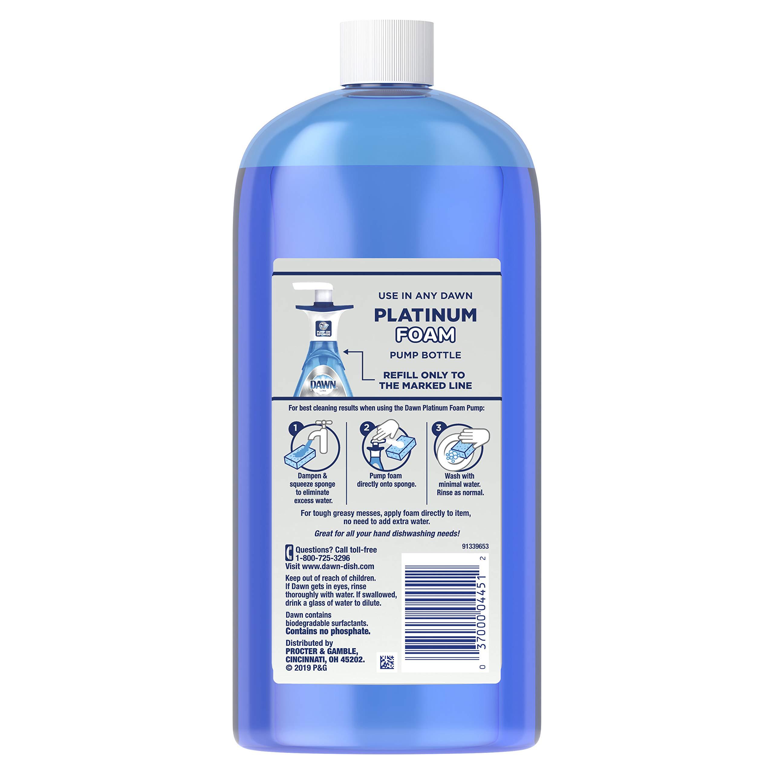 Dawn Dawn Ultra Platinum Foam Dishwashing Foam, Fresh Rapids Scent, 30.9 fl oz (Packaging May Vary)