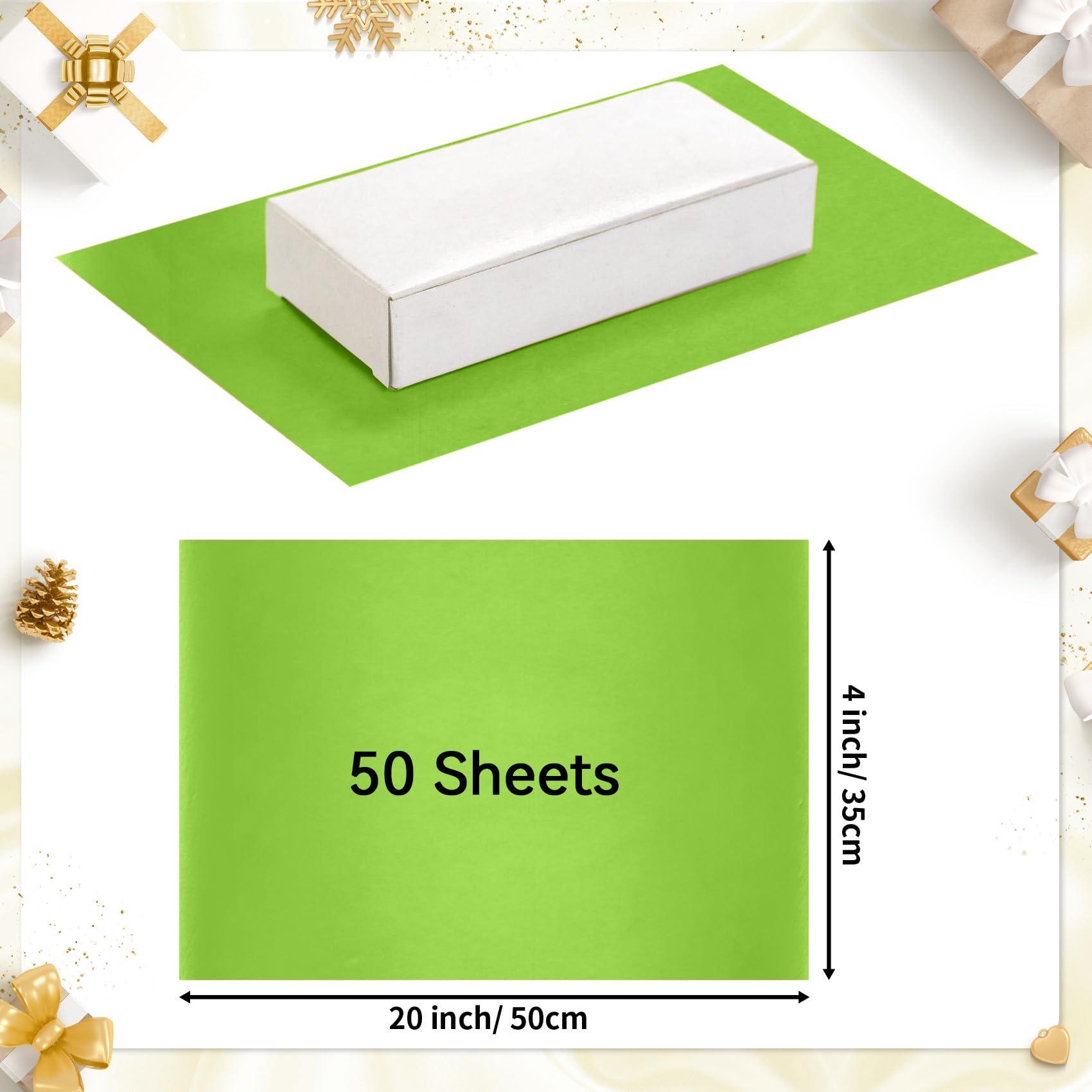 Hlonon 50 Sheets Sage Green Tissue Paper for Gift Bags - 14 x 20 Inches Recyclable Sage Green Wrapping Paper for Weddings Birthday DIY Project Christmas Gift Wrapping Crafts Decor