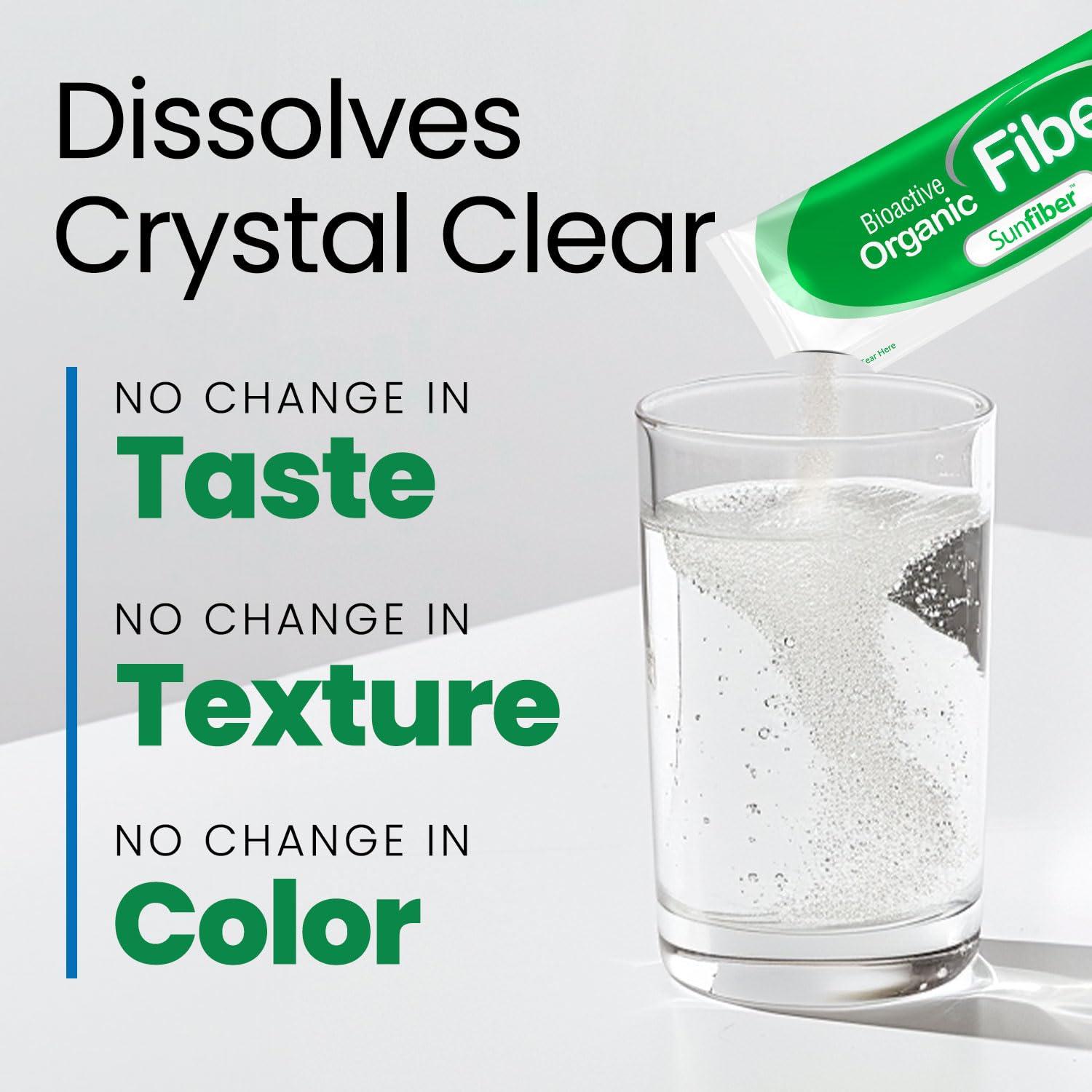 LABO Nutrition LABO Nutrition Bioactive Organic Fiber, Sunfiber Soluble Prebiotic Fiber Supplement, Support Healthy Digestive, Intestinal, Wellness with Partially Hydrolyzed Guar Gum, Low-FODMAP, Non-GMO, 30 Sachets