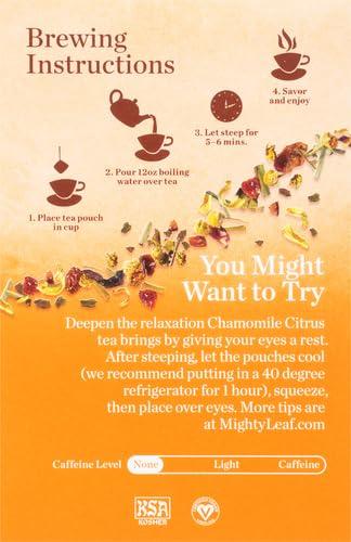 Mighty Leaf Mighty Leaf Whole Leaf Tea Pouches, Chamomile Citrus, 15/Box (510136)