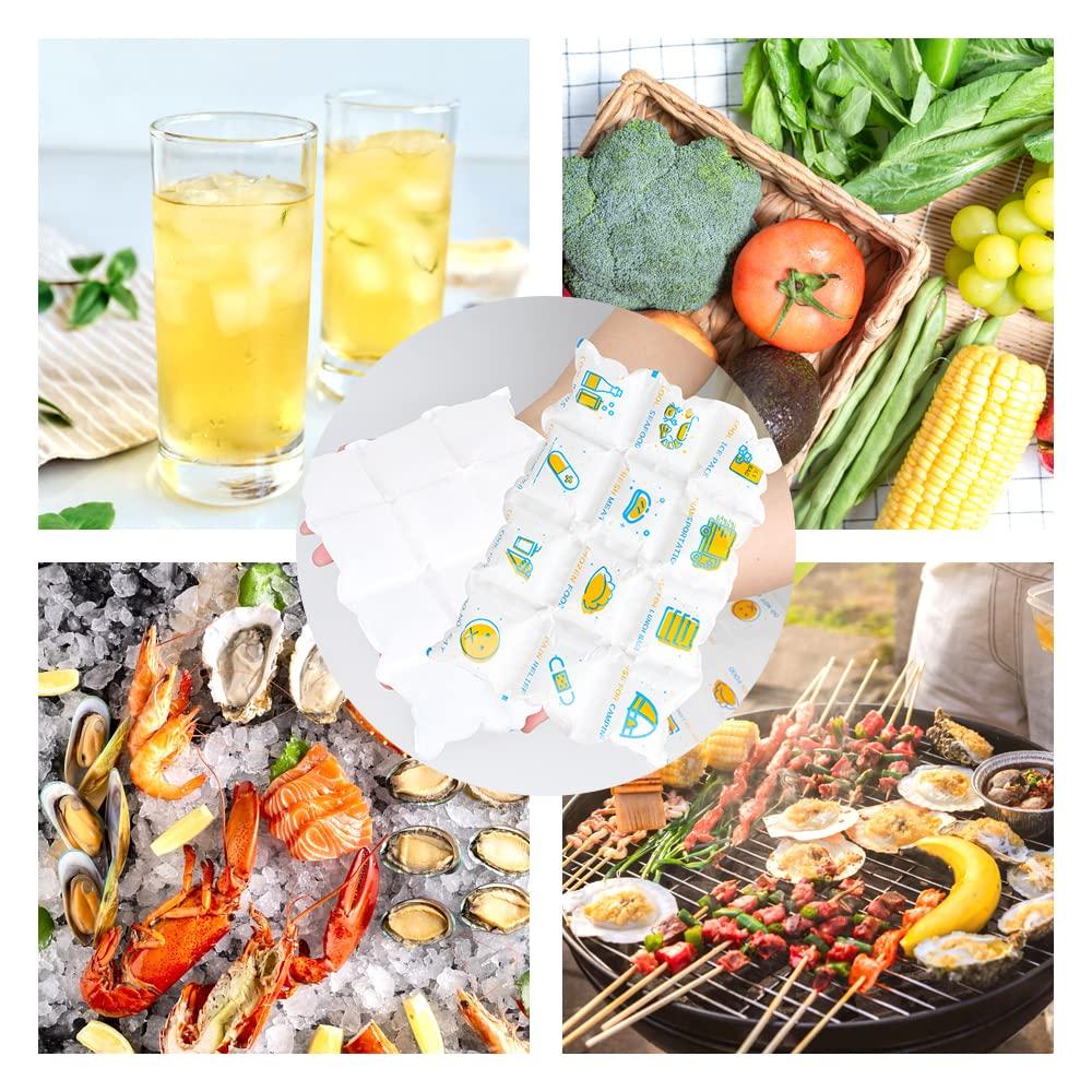 YouWeMed 36 Sheets Reusable Ice Packs for Coolers, Cold Pack for Shipping Food Cool Fresh, Freezer Ice Pack Long Lasting Cool Packs Keep Food Fresh Beverage Cold, Size 8.03\"x11.3\"