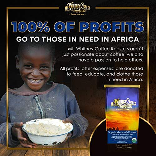 Mt. Whitney Coffee Roasters Mt. Whitney Organic Mammoth Espresso, Low Acid Coffee (Whole Bean, 12 Oz)